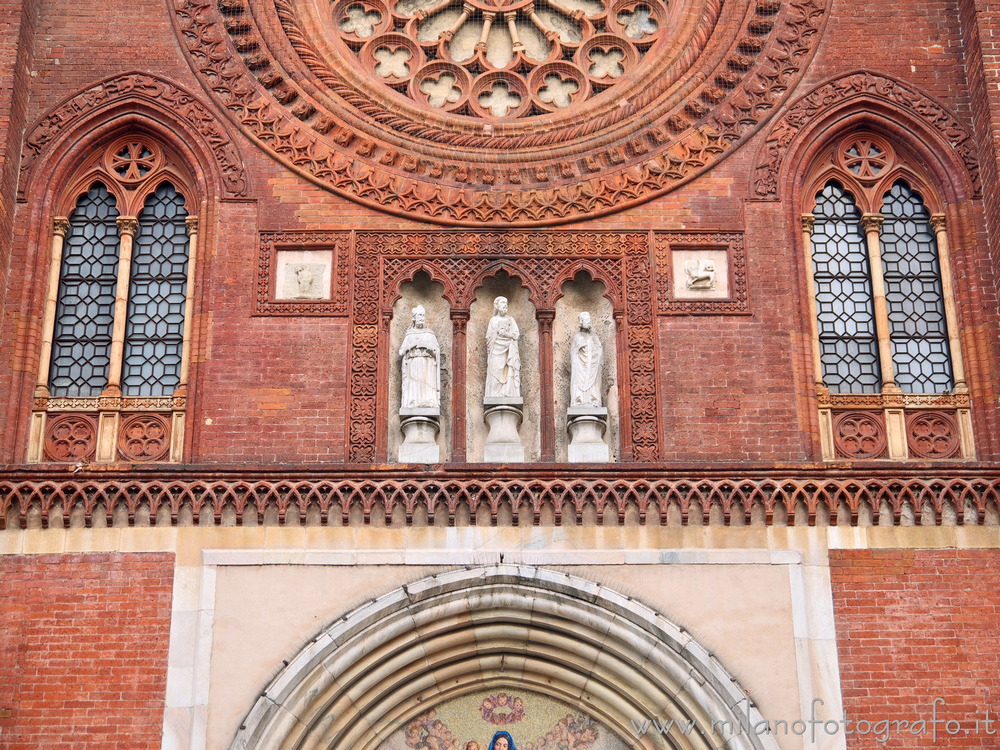 Milan (Italy) - Detail of the facade of the Basilica of San Marco